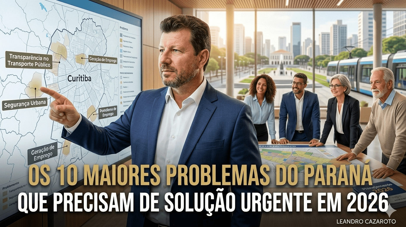 Os 10 maiores problemas do Paraná que precisam de solução urgente em 2026