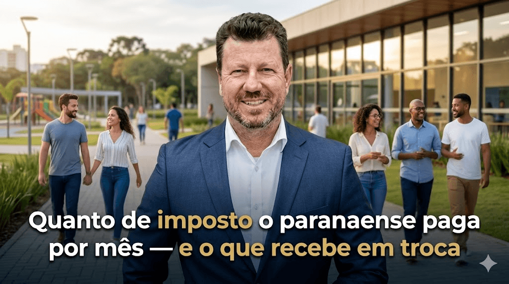 Quanto de imposto o paranaense paga por mês — e o que recebe em troca