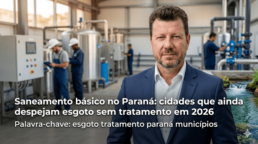 Saneamento básico no Paraná: cidades que ainda despejam esgoto sem tratamento em 2026
