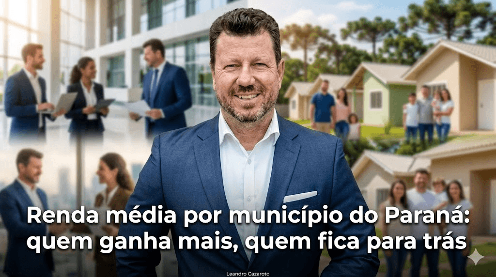 Renda média por município do Paraná: quem ganha mais, quem fica para trás