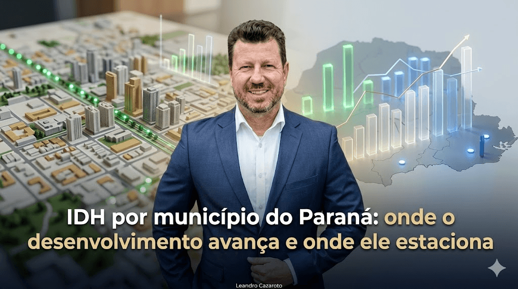 IDH por município do Paraná: onde o desenvolvimento avança e onde ele estaciona