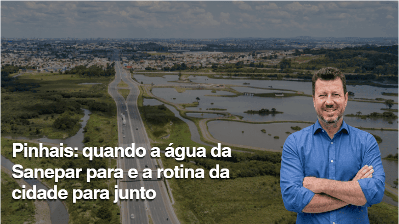 Pinhais: quando a água da Sanepar para e a rotina da cidade para junto