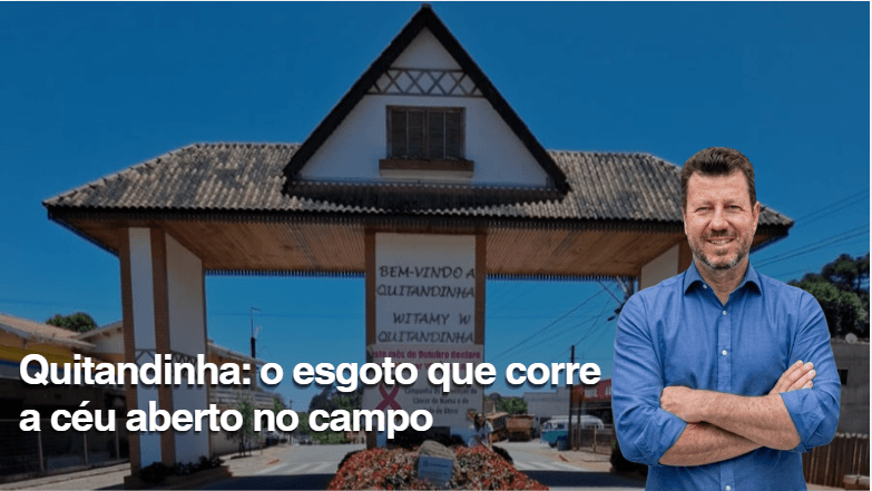Quitandinha: o esgoto que corre a céu aberto no campo